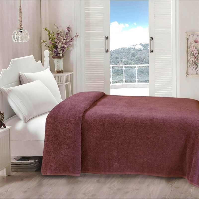 Простынь махровая Iris Home Renaissance rose терракотовый 190х220 см
