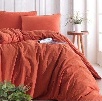 Комплект постільної білизни SoundSleep Stonewash Adriatic євро orange кирпичний