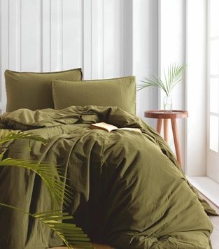 Комплект постільної білизни SoundSleep Stonewash Adriatic Оливковий євро