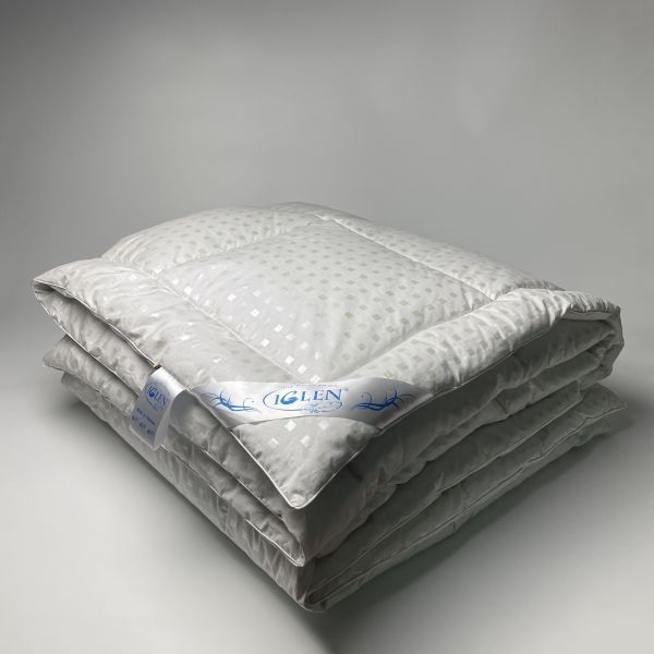 Одеяло пуховое Iglen 100% пух стеганое облегченное 160x215 см