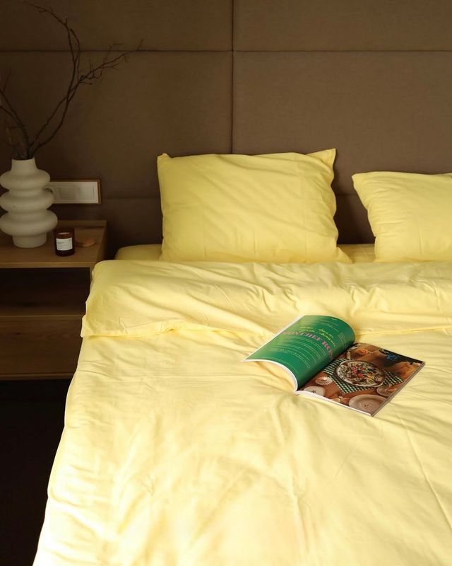 Постельное белье Bedclozzzes ранфорс лимонный №20 евро