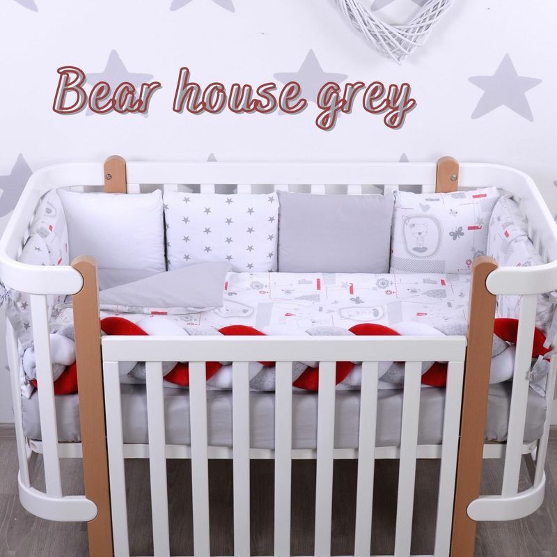 Постельный комплект Baby Veres "Bear house grey" (6ед.) для новорожденных