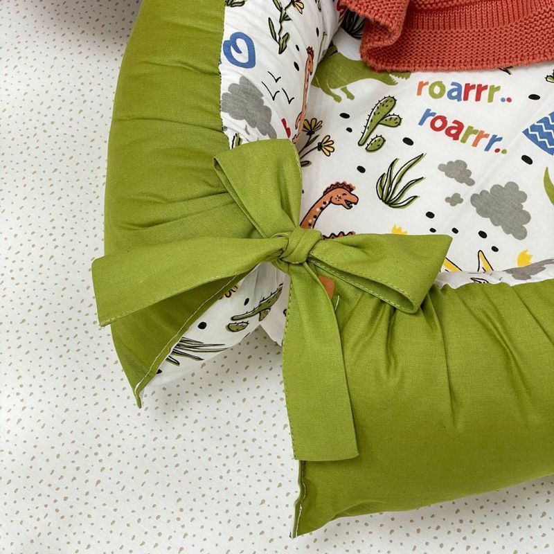 Кокон Маленька Соня Baby Design Діно олива 65x90 см