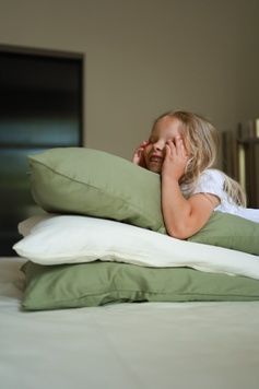 Постельное белье Bedclozzzes сатин milk+olive (№3+58) двуспальный