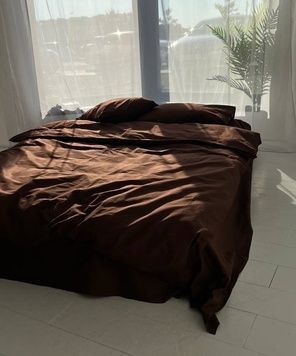 Підковдра Lusil на блискавці коричнева 200x220 см