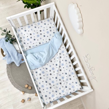 Комплект постельного белья Маленькая Соня Baby Dream Stars голубой для новорожденных