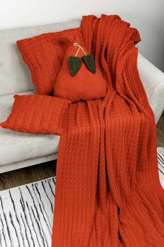 Декоративное текстильное изделие "Подушка-груша" Оранжевая D-40 см