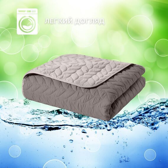 Покрывало на кровать двустороннее Warmis серый/беж 220х240 см