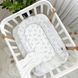 Кокон Маленькая Соня Baby Design Зайчики на белом 65x90 см