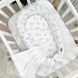 Кокон Маленькая Соня Baby Design Зайчики на белом 65x90 см