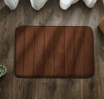 Килимок для ванної кімнати Yavshoke мікровелюр смужка Homytex Brown 40x60 см
