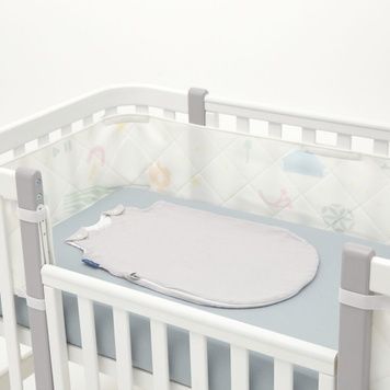 Дитяча літня постіль Sonto Sleepset - Попелястий камінь - 63см&ndash;0-3 місяці із заокругленими кутами (розмір рухомої стінки 75-78 см) 60x120 см