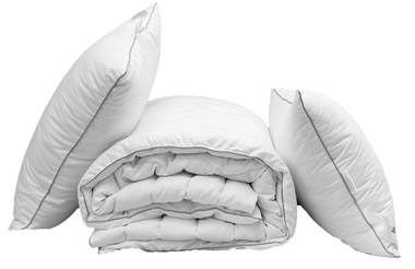 Комплект одеяло TAG лебяжий пух White и 2 подушки 50х70, 145x215