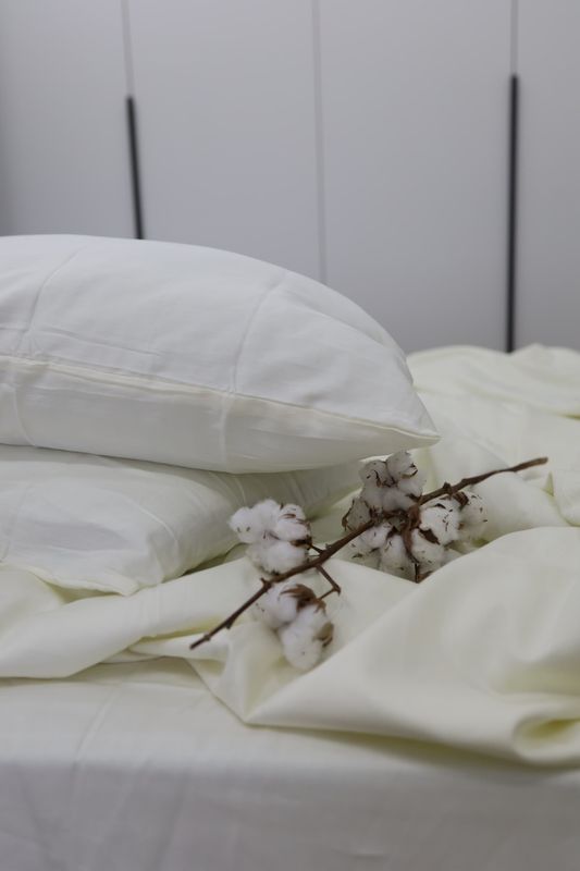 Постільна білизна Bedclozzzes сатин молочний №3 полуторний