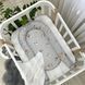 Кокон Маленька Соня Baby Design Ведмедик у ковдрі на сірому 77x44 см