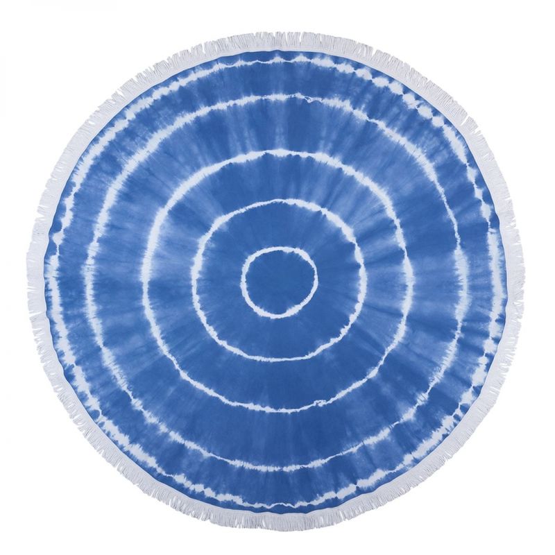 Полотенце Barine Pestemal Swirl Roundie Blue 95x160 см