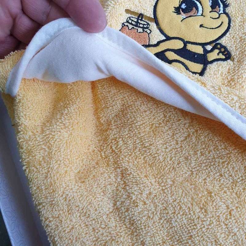 Полотенце детское для купанья с капюшоном махровое Zeron желтое 100x100 см