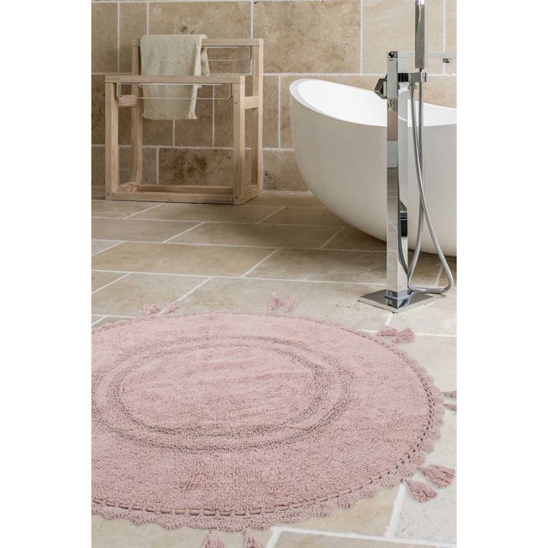Килимок для ванної Irya Olivid рожевий 100x100 см