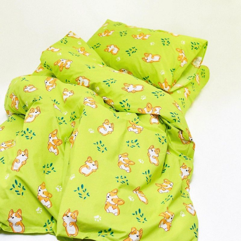 Набір дитячої постільної білизни ранфорс 20122 зелений для немовлят
