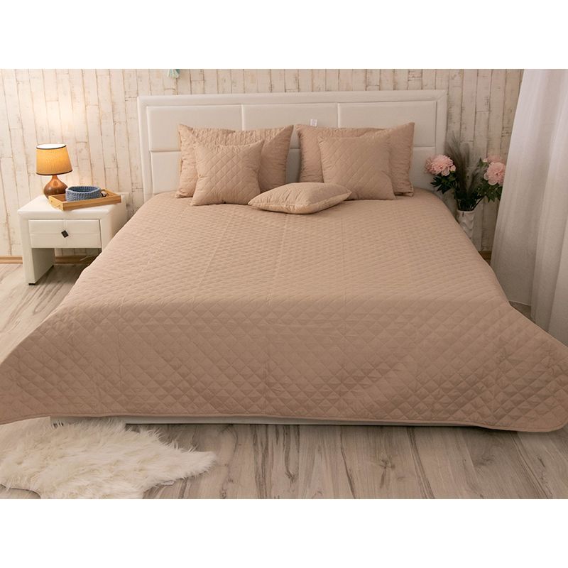 Покривало Руно &ldquo;Velour&rdquo; Beige ромб 180х220 см