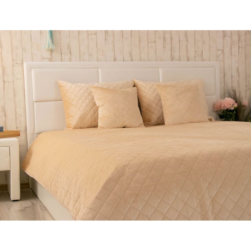 Покривало Руно &ldquo;Velour&rdquo; Beige ромб 180х220 см