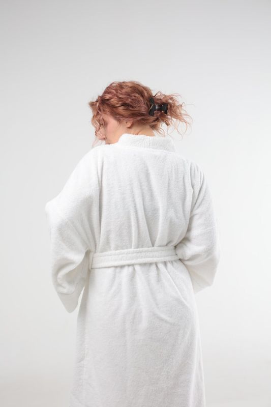 Махровый халат Bedclozzzes женский белый S-M