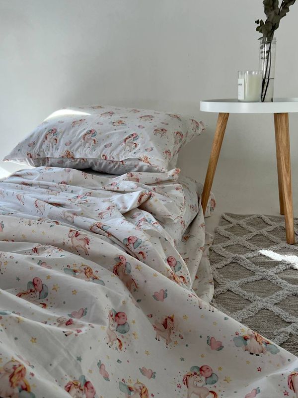 Дитяча постільна білизна Bedclozzzes Єдинорожки ранфорс для немовлят