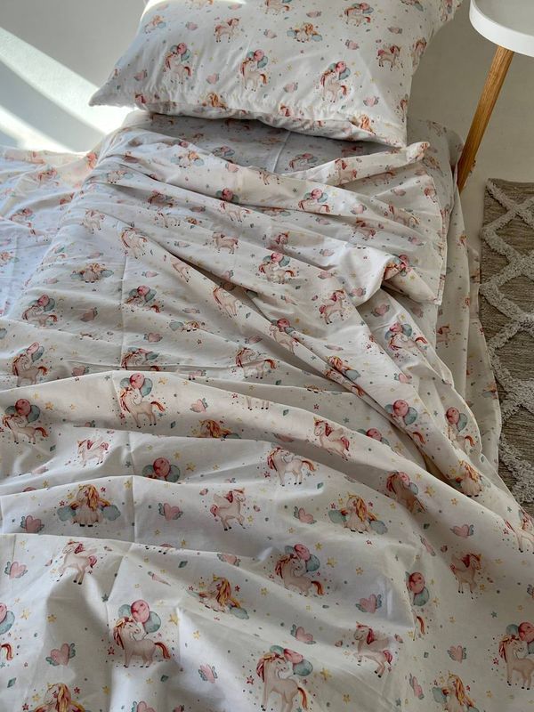 Дитяча постільна білизна Bedclozzzes Єдинорожки ранфорс для немовлят