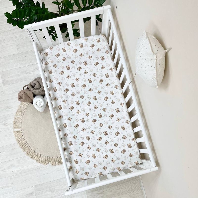 Простыня Маленькая Соня фланель Мишки Teddy 60x120 см