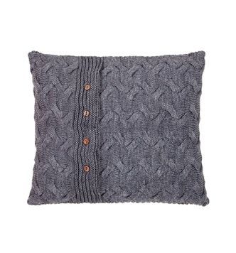 В'язана наволочка SoundSleep Varanasi світло-сіра 45x45 см