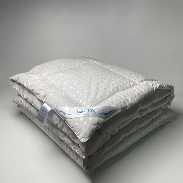 Одеяло пуховое Iglen 70% пуха стеганое 110х140 см