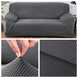 Чехол на 4х местный большой диван трикотаж жаккардовый Homytex Серый