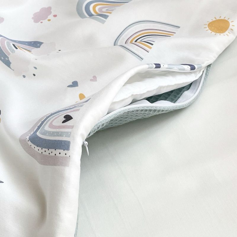 Плед-конверт Маленькая Соня с одеялом Радуги мята 80х100 см