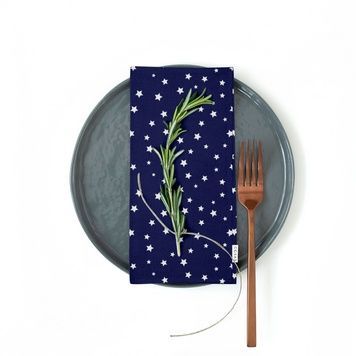 Набір серветок Cosas DARK BLUE STARFALL 2 штуки 35x35 см