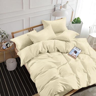 Комплект постельного белья SoundSleep Stripe Beige сатин-страйп бежевый семейный