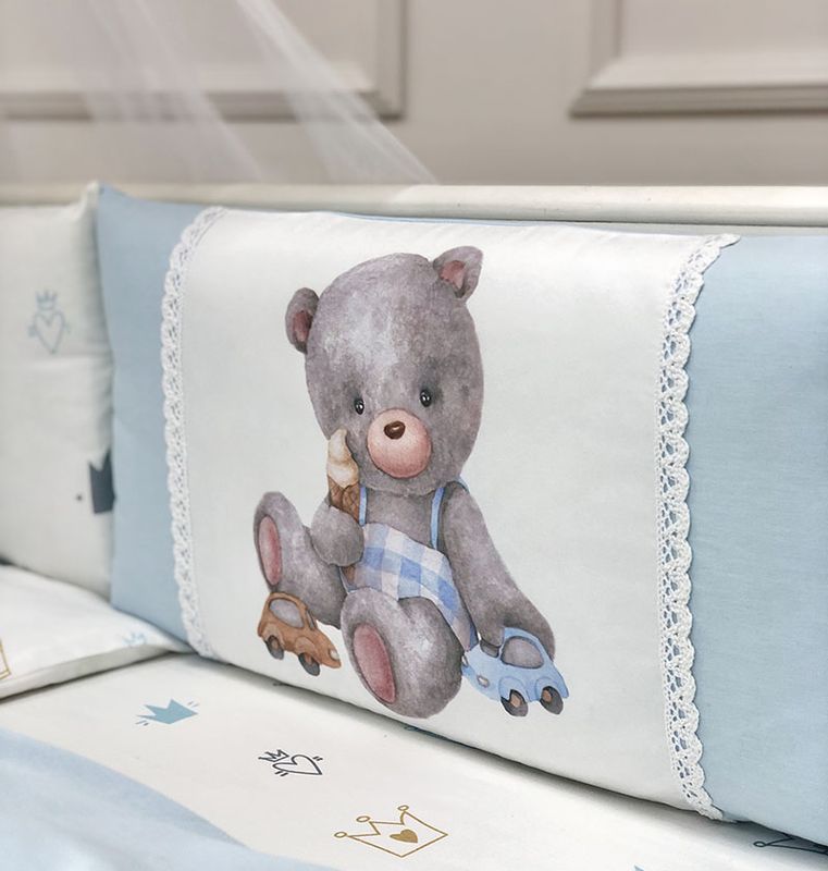 Комплект постельного белья Маленькая Соня Kids toys Мишка голубой для новорожденных