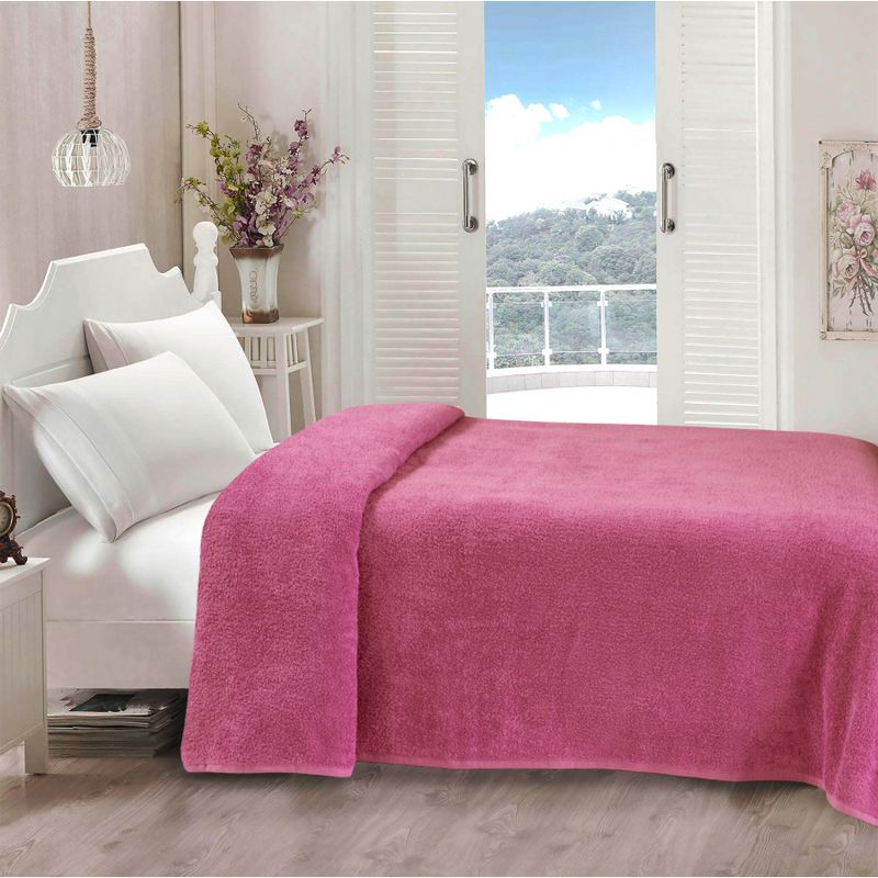 Простирадло Iris Home махрова - Azalea pink 155х220 см