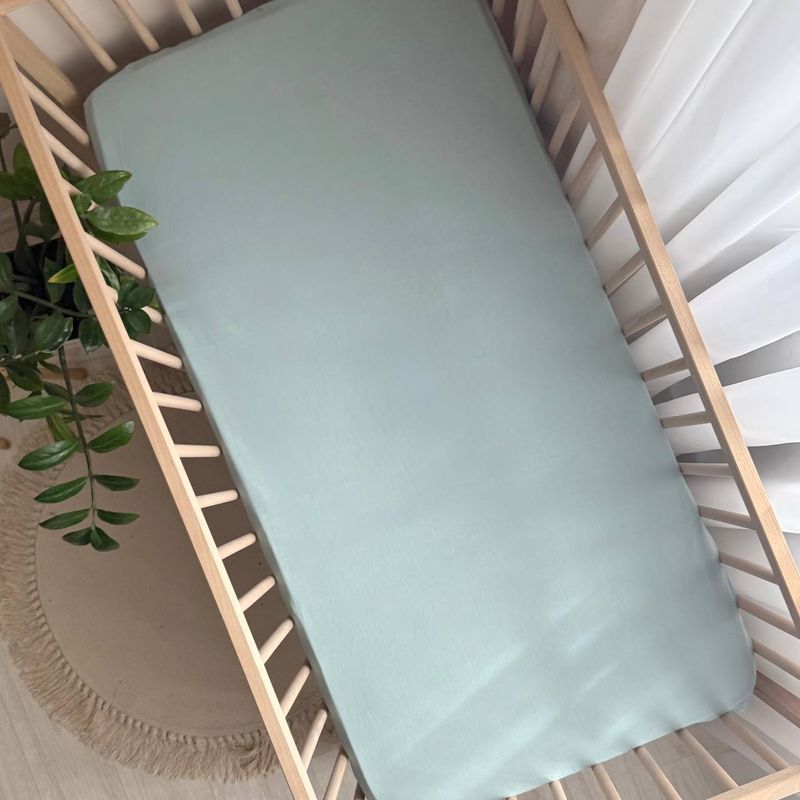 Простыня Маленькая Соня вареный хлопок мята 60x120 см