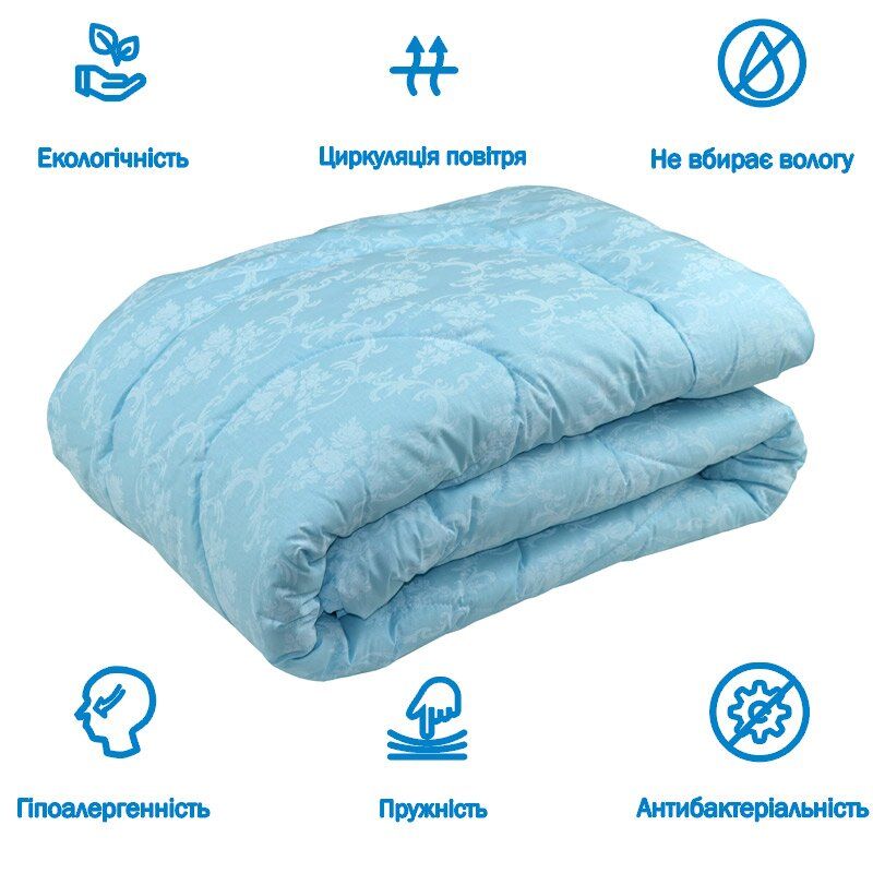 Одеяло силиконовое Руно голубое 172x205 см