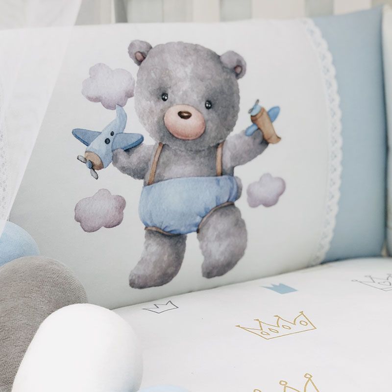 Комплект постільної білизни Маленька Соня Kids toys Ведмедик блакитний для новонароджених