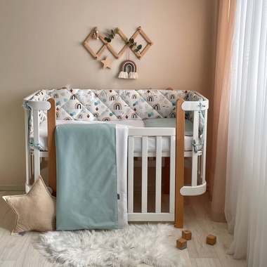 Комплект постільної білизни Маленька Соня Baby Dream Веселки для новонароджених
