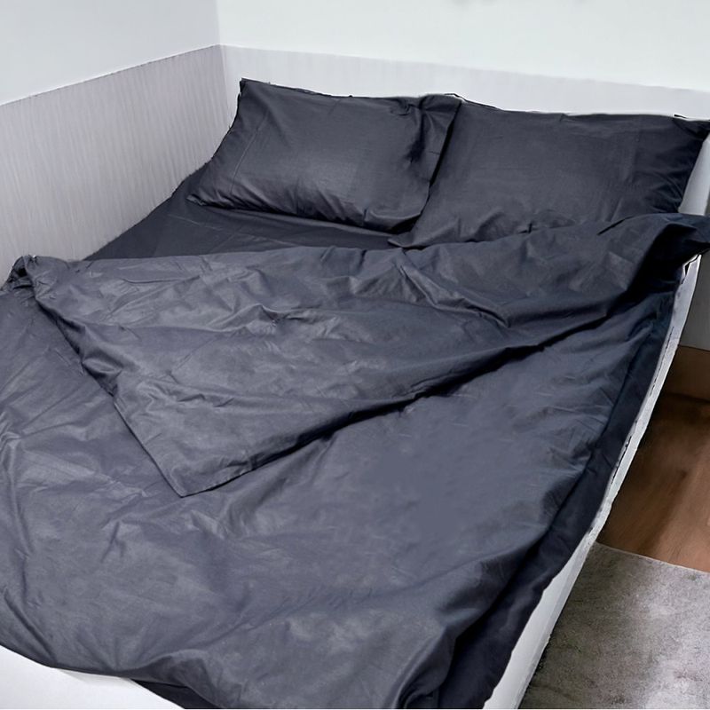 Комплект постельного белья Monoton Dark Grey SoundSleep бязь полуторный