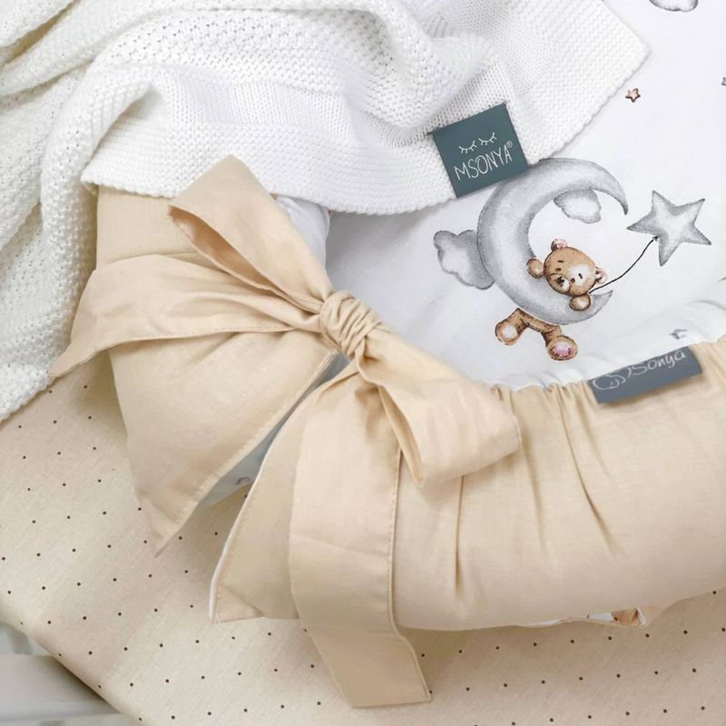 Кокон Маленькая Соня Baby Design Тедди бежевый 65x90 см