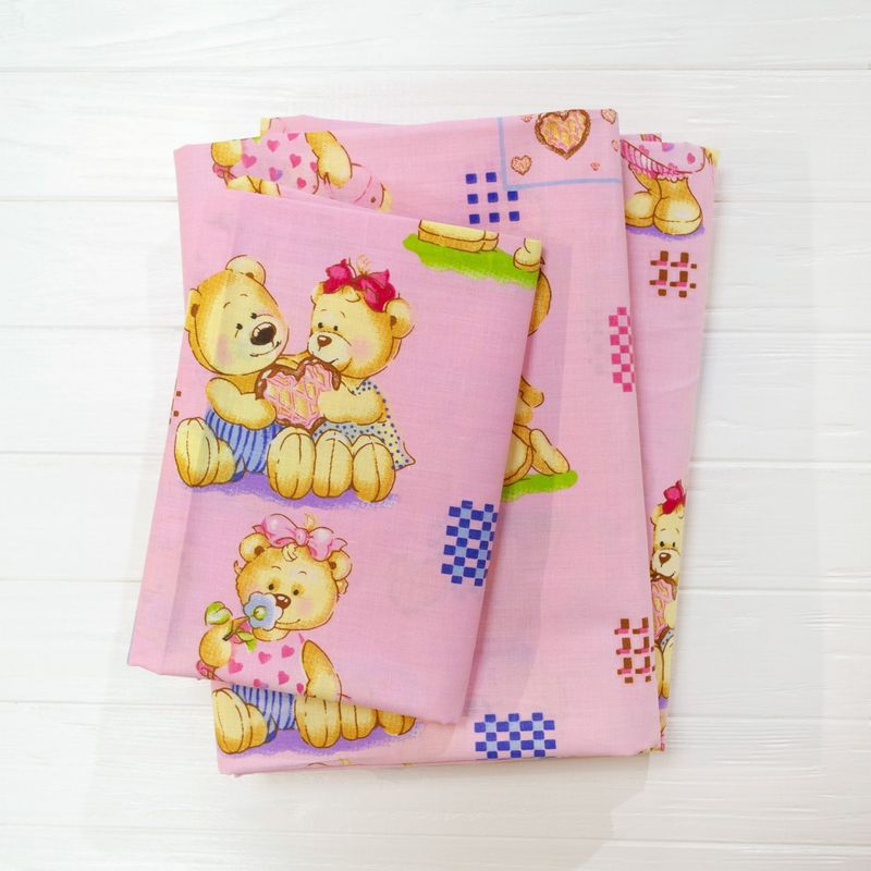 Набор детского постельного белья ранфорс 4457 розовый для младенцев