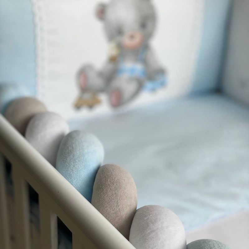 Комплект постільної білизни Маленька Соня Kids toys Ведмедик-1 блакитний для новонароджених