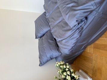 Постельное белье Bedclozzzes сатин темно-серый №38 полуторный
