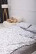 Постельное белье Bedclozzzes сатин Серый цветочный принт полуторный