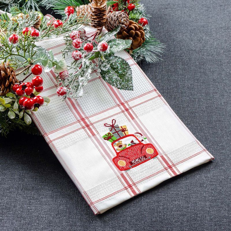 Полотенце вафельное Home Line машина 45x70 см