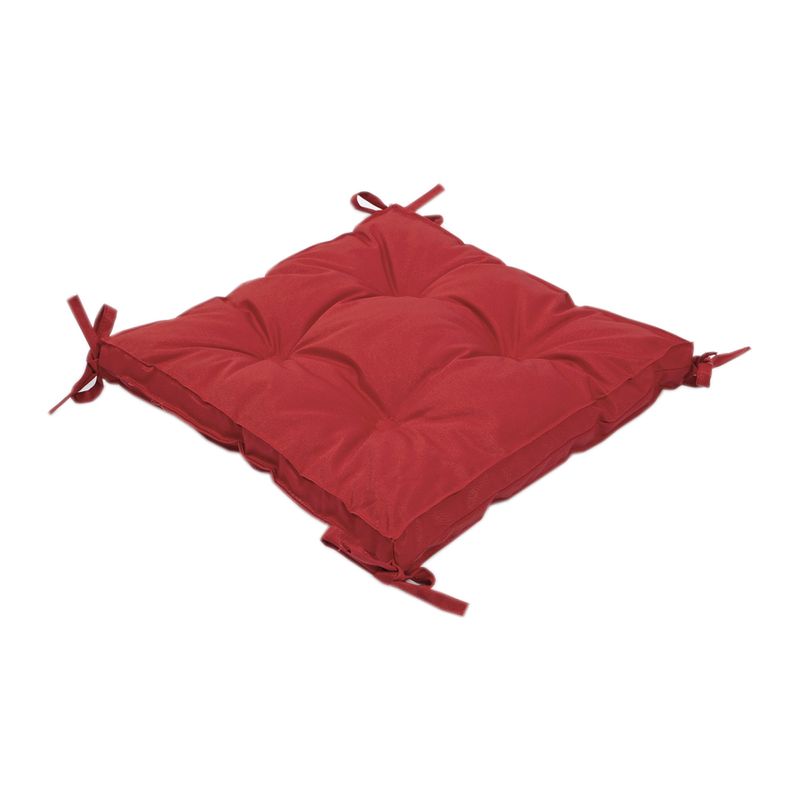 Подушка на стул Lotus Optima с завязками красный 40x40x5 см