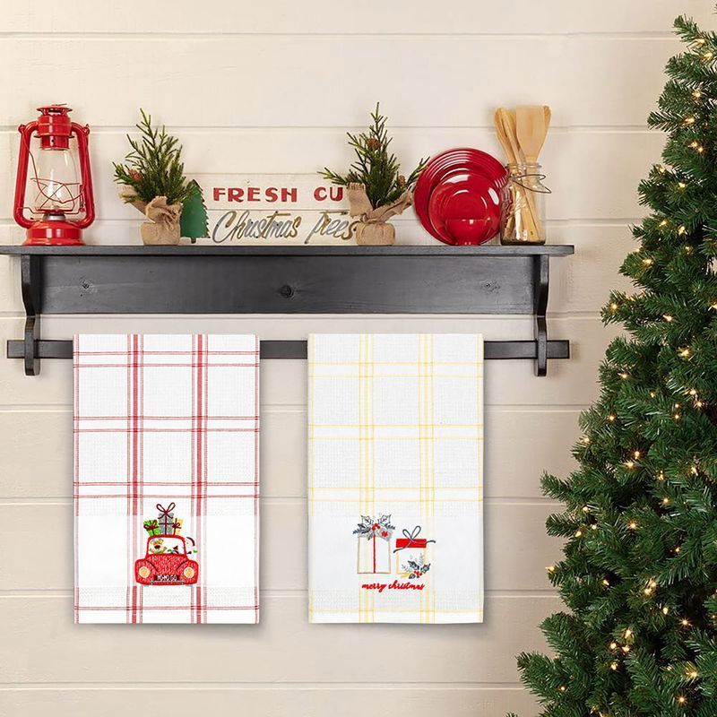 Полотенце вафельное Home Line машина 45x70 см